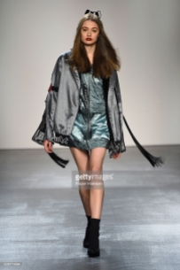 A model walks the runway wearing Concept Korea Fall 2016 during New York Fashion Week: The Shows at The Dock, Skylight at Moynihan Station on February 12, 2016 in New York City.