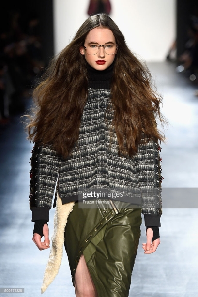 A model walks the runway wearing Concept Korea Fall 2016 during New York Fashion Week: The Shows at The Dock, Skylight at Moynihan Station on February 12, 2016 in New York City.